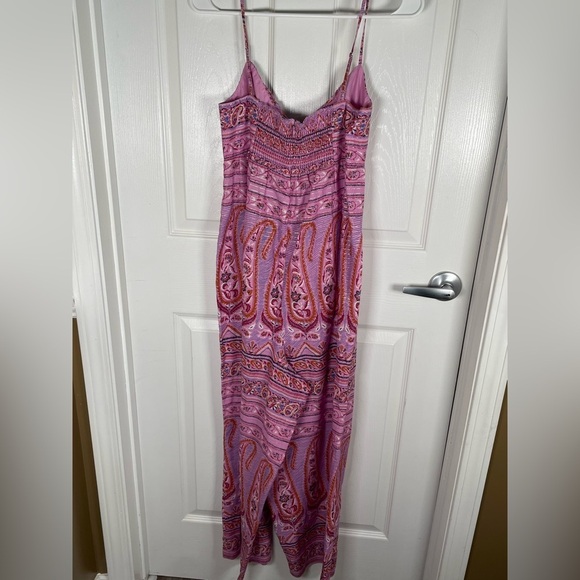 J. Crew Point Sur Paisley Tie Front Wide Leg Jumpsuit‎ Size 2 - Picture 5 of 11